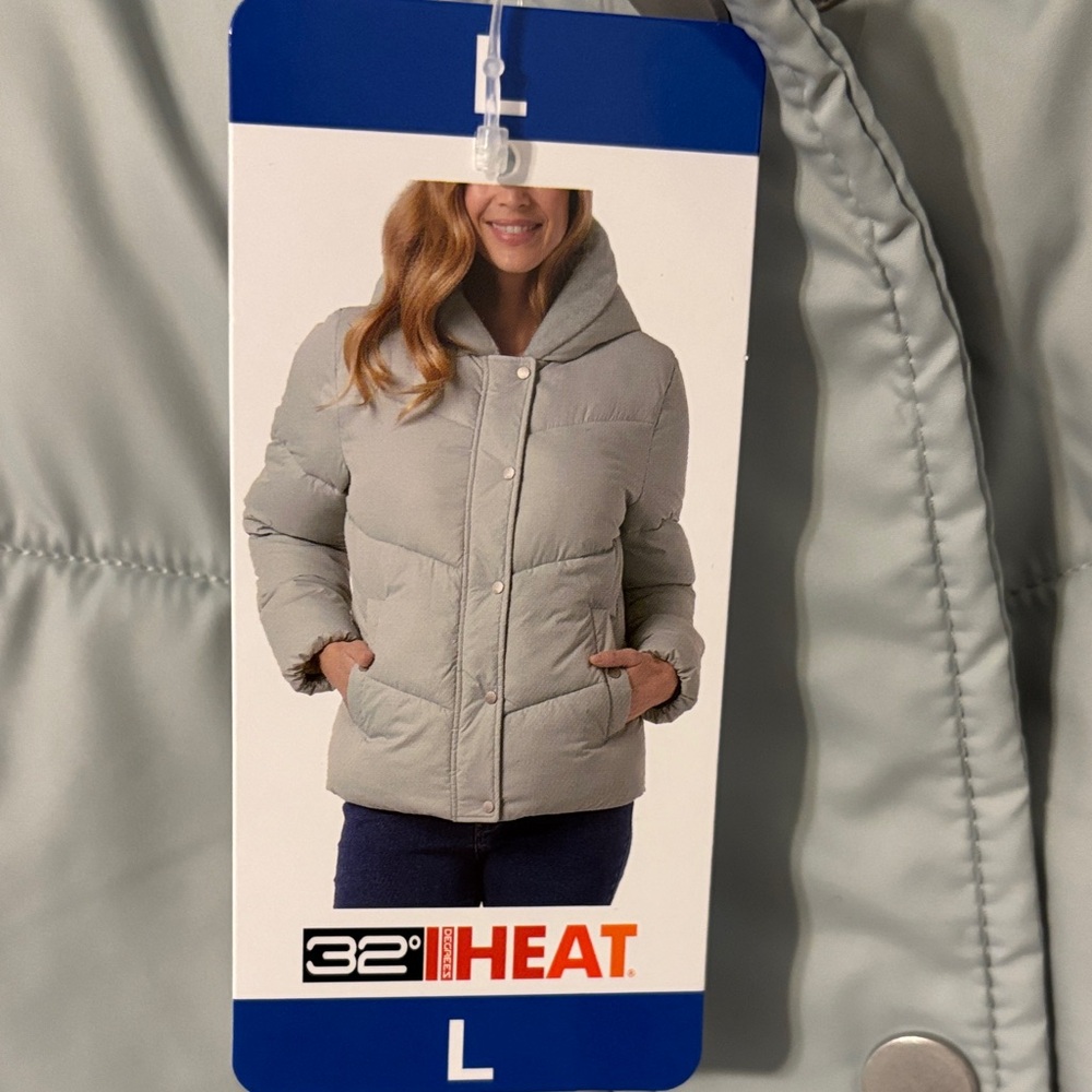 32 Degrees Women's Gray Puffer Jacket